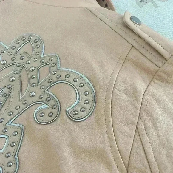 🆕Free People/  DOMA Leather Jacket Size XS - Picture 8 of 11